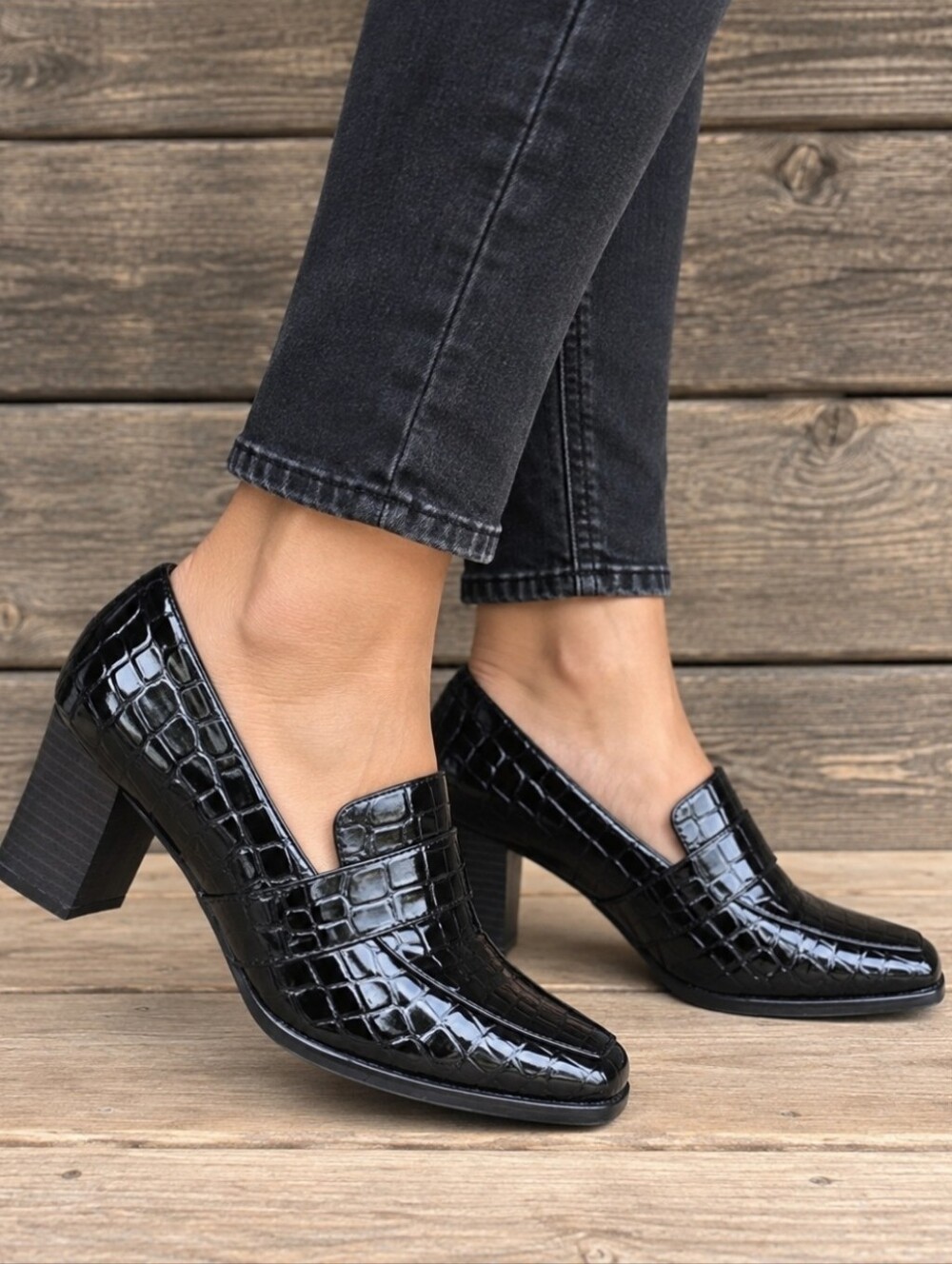 Life Stride Suspend Y2K Office Siren Revival Sqaure Toe Loafer Pumps 7.5M